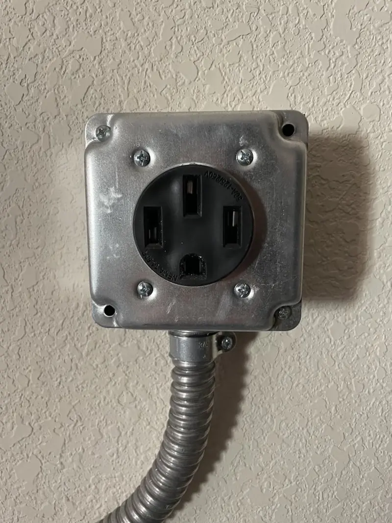 NEMA 14-50 outlet installed for Smart Home Electrical in Clarkston